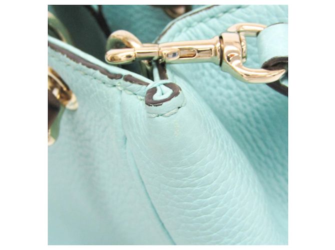 Gucci Bamboo Mini Shopper 368823 Blu chiaro - vista 12
