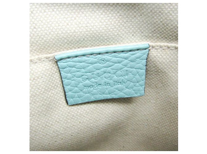 Gucci Bamboo Mini Shopper 368823 Blu chiaro - vista 16