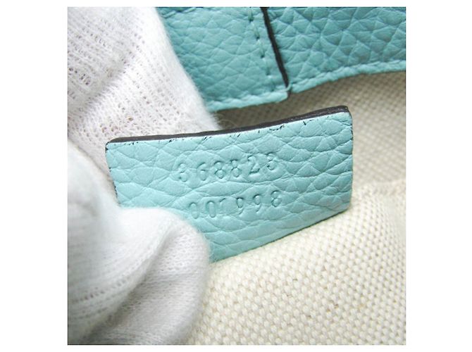 Gucci Bamboo Mini Shopper 368823 Blu chiaro - vista 17