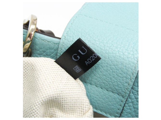 Gucci Bamboo Mini Shopper 368823 Blu chiaro - vista 18