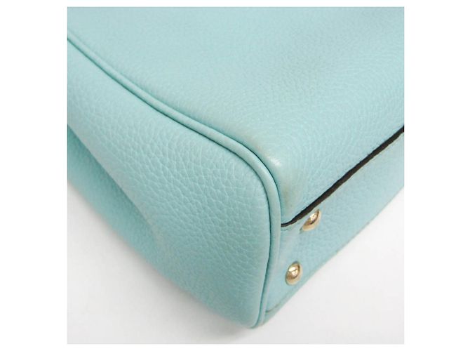 Gucci Bamboo Mini Shopper 368823 Blu chiaro - vista 5