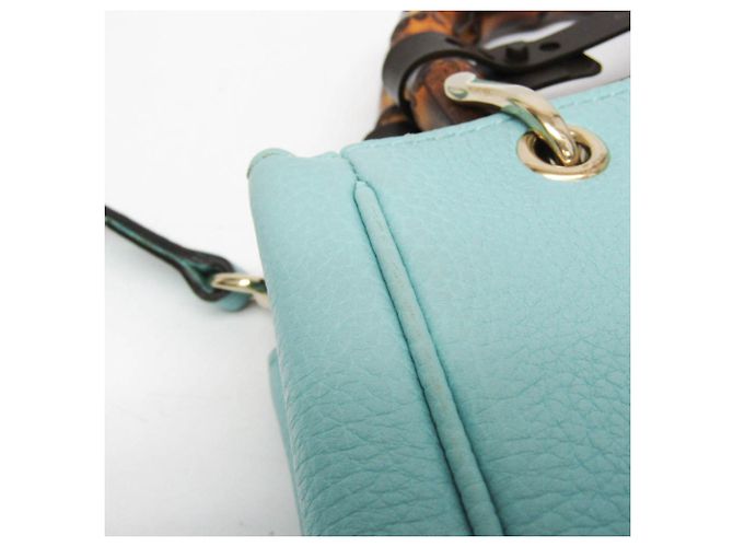 Gucci Bamboo Mini Shopper 368823 Blu chiaro - vista 8