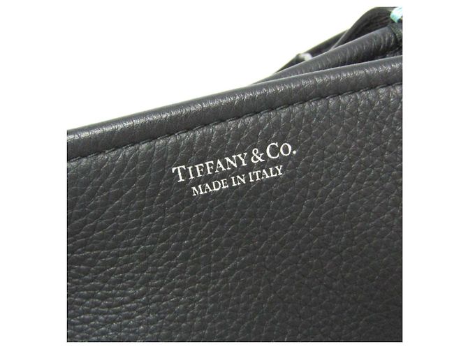 Tiffany & Co Tiffany 2-Wege Leder Schultertasche Schwarz - Ansicht 15
