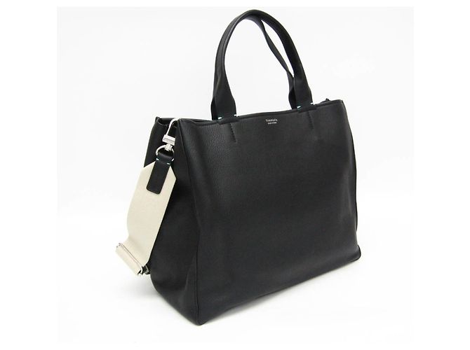 Tiffany & Co Tiffany 2-Wege Leder Schultertasche Schwarz - Ansicht 8