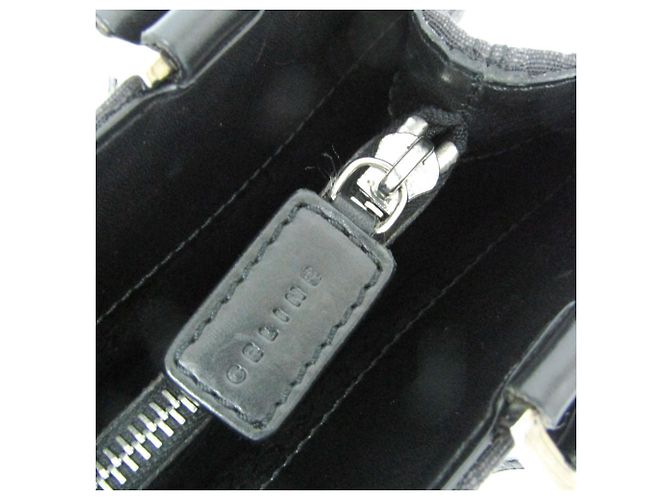 Céline Borsa a mano Celine C Macadam con motivo carrozza Nero Marrone scuro - vista 12