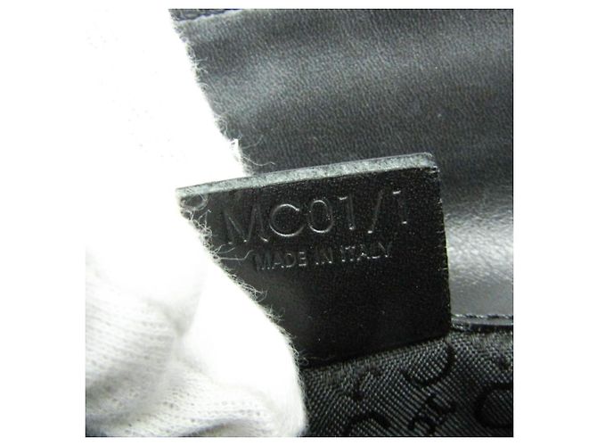 Céline Borsa a mano Celine C Macadam con motivo carrozza Nero Marrone scuro - vista 15