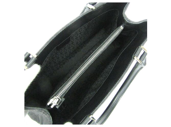 Céline Borsa a mano Celine C Macadam con motivo carrozza Nero Marrone scuro - vista 4