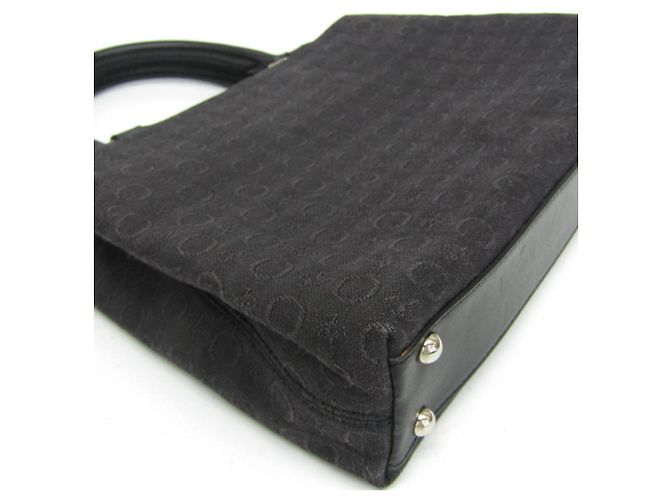 Céline Borsa a mano Celine C Macadam con motivo carrozza Nero Marrone scuro - vista 5