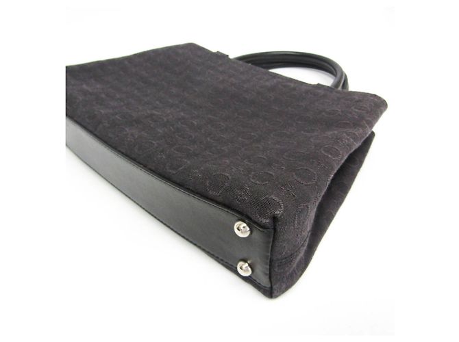 Céline Borsa a mano Celine C Macadam con motivo carrozza Nero Marrone scuro - vista 6