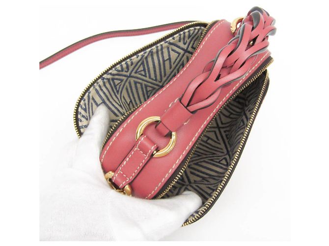Chloé MINI DARIA Borsa in pelle rosa - vista 3