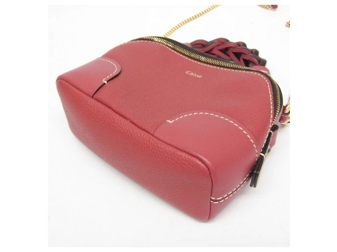 Chloé MINI DARIA Borsa in pelle rosa - vista 4