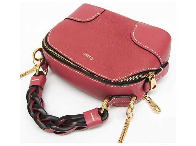 Chloé MINI DARIA Borsa in pelle rosa - vista 5