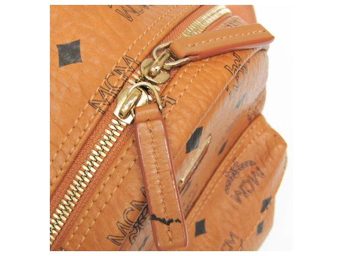 MCM Visetos Mini Coated Canvas Backpack in Brown - view 10