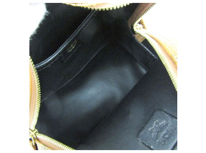 MCM Visetos Mini Coated Canvas Backpack in Brown - view 3