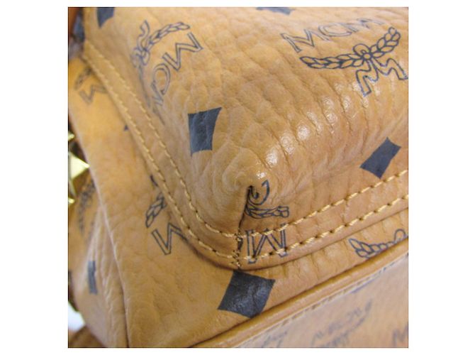 MCM Visetos Mini Coated Canvas Backpack in Brown - view 6
