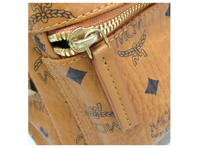 MCM Visetos Mini Coated Canvas Backpack in Brown - view 7