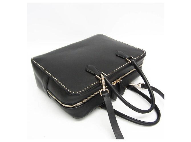 Borsa in pelle Lockstuds da donna Valentino Garavani Nero - vista 7