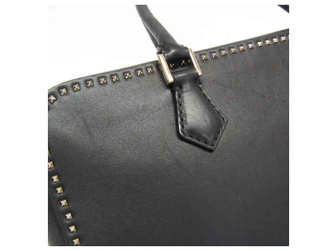 Borsa in pelle Lockstuds da donna Valentino Garavani Nero - vista 9