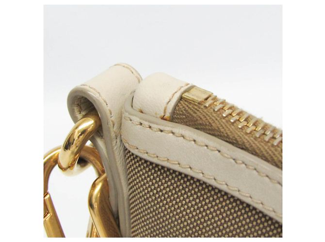 Borsa a Spalla Prada LOGO JACQUARD BT867A Beige Bianco sporco - vista 10