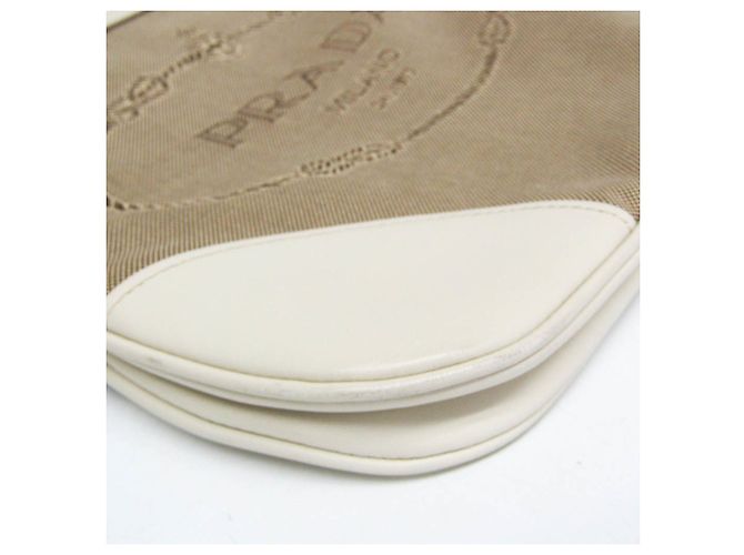 Borsa a Spalla Prada LOGO JACQUARD BT867A Beige Bianco sporco - vista 5