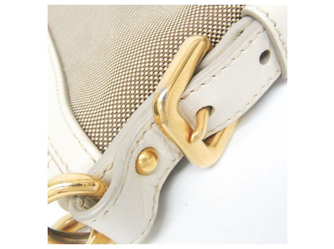 Borsa a Spalla Prada LOGO JACQUARD BT867A Beige Bianco sporco - vista 6