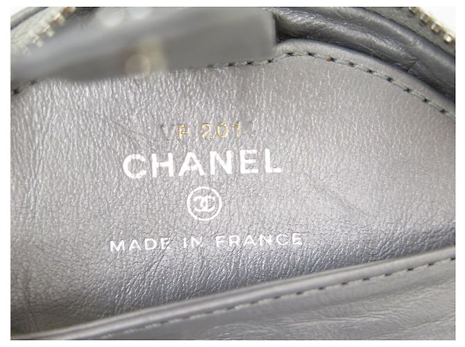 NEUE CHANEL RUNDE QUILTED LEDER GÜRTELTASCHE Silber - Ansicht 14
