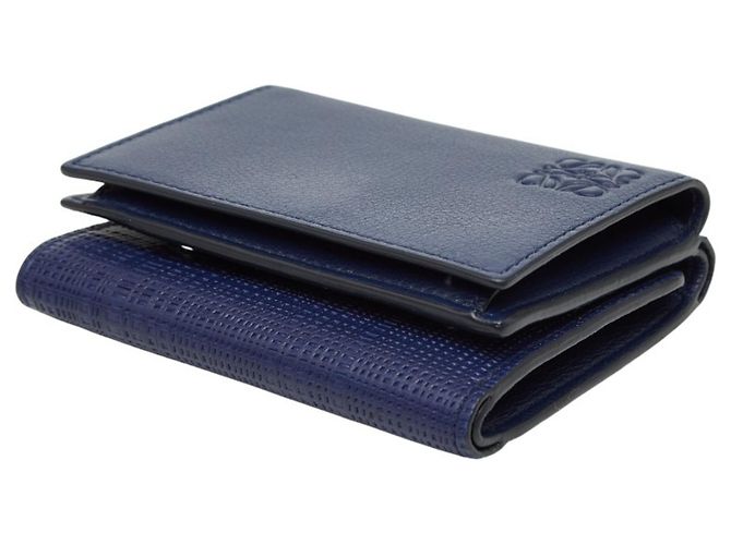 LOEWE Blauer Leder-Dreifach-Wallet - Ansicht 4