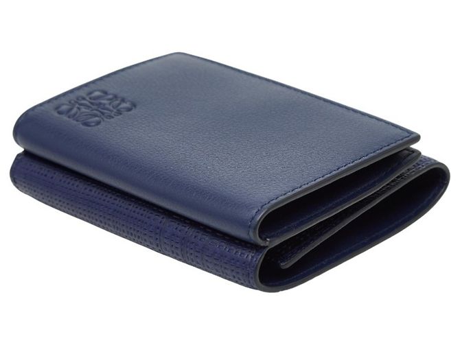 LOEWE Blauer Leder-Dreifach-Wallet - Ansicht 5