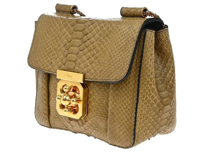 Chloé Chloe Elsie Chain Shoulder Bag Python Small - view 3