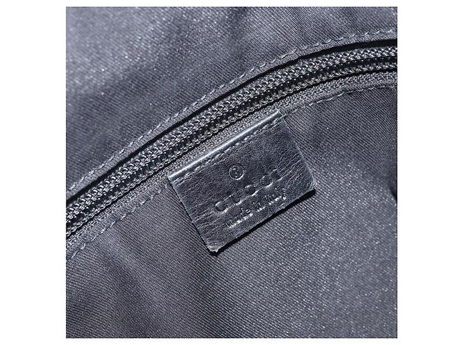Gucci Zip Messenger Bag GG Canvas mit perforiertem Leder mittel Schwarz - Ansicht 6