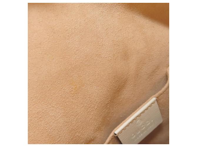 Borsa a secchiello Horsebit Gucci Marrone Bianco - vista 11