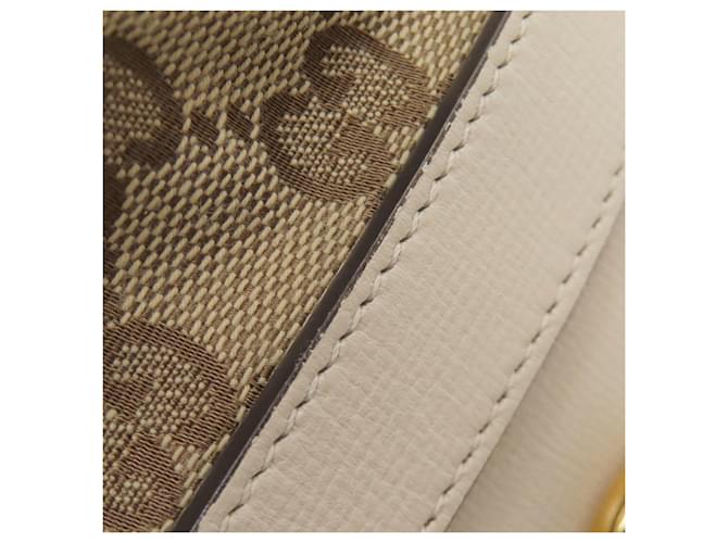 Borsa a secchiello Horsebit Gucci Marrone Bianco - vista 15
