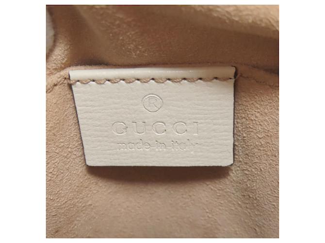 Borsa a secchiello Horsebit Gucci Marrone Bianco - vista 6
