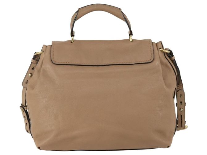 Chloé Chloe Elsie Mittelgroße Umhängetasche aus Leder Beige - Ansicht 2