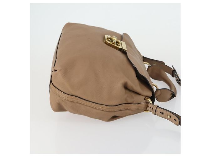 Chloé Chloe Elsie Mittelgroße Umhängetasche aus Leder Beige - Ansicht 3