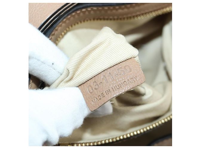 Chloé Chloe Elsie Mittelgroße Umhängetasche aus Leder Beige - Ansicht 6