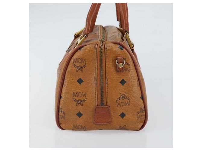 Borsa MCM Visetos in tela e pelle Marrone - vista 4