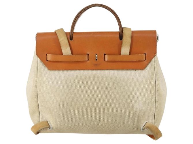 Herbag A Dos Rucksack große von Hermès Beige - Ansicht 2