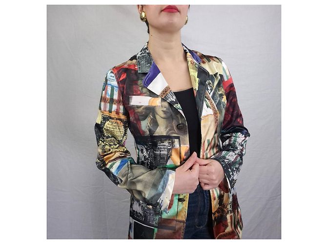 Moschino Geburt der Venus Jacke aus den 90ern Mehrfarben - Ansicht 7