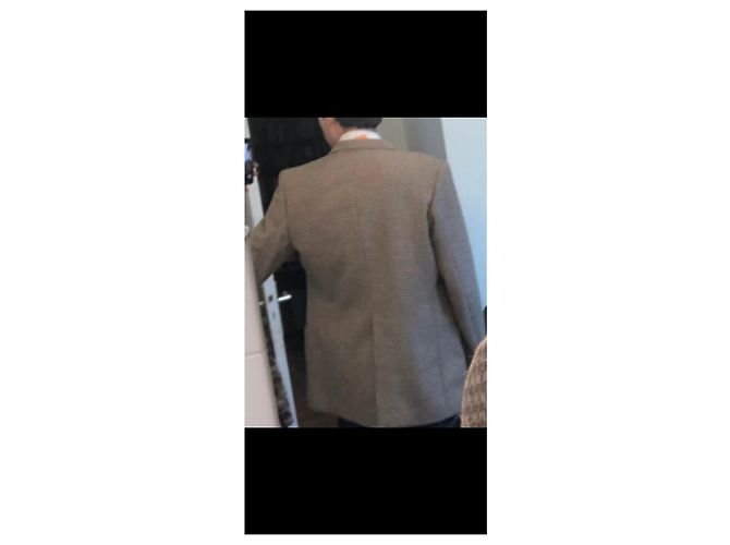 Autre Marque Blazer de tweed marrón a cuadros Castaño - vista 3