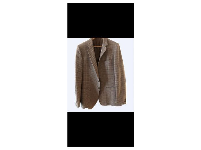 Autre Marque Blazer de tweed marrón a cuadros Castaño - vista 7
