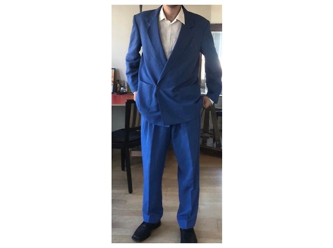 Autre Marque Completo due pezzi in lana blu navy - vista 3