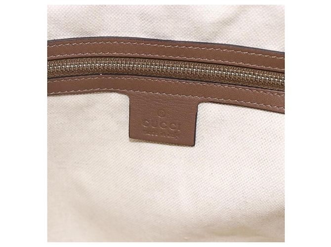 Borsa messenger in pelle media con tracolla intrecciata Gucci Marrone - vista 6
