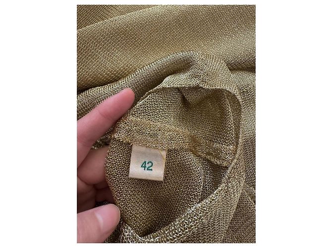 Prada Kleid aus goldenem Metallic-Acetat-Strick - Ansicht 15