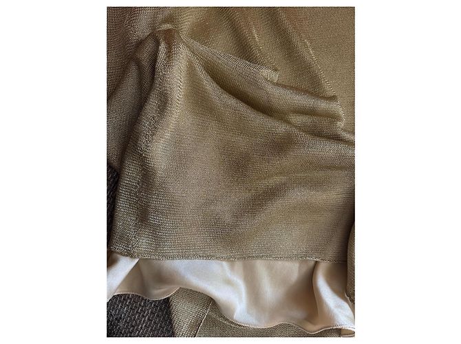 Prada Kleid aus goldenem Metallic-Acetat-Strick - Ansicht 17