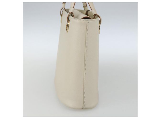 Borsa Gancini in pelle Salvatore Ferragamo Bianco - vista 3