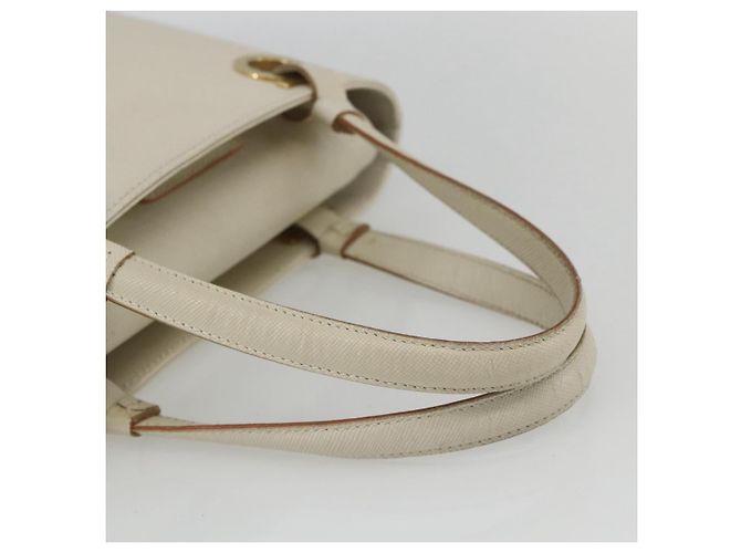 Borsa Gancini in pelle Salvatore Ferragamo Bianco - vista 7