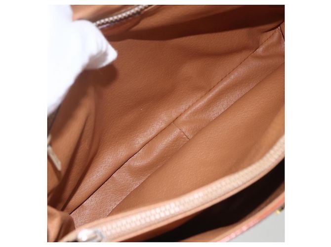 Céline Sac à main vintage Macadam en toile et cuir Celine Beige - vue 5