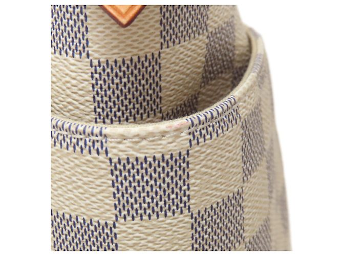 Louis Vuitton Damier Canvas Tote Bag Blau Damier ebene - Ansicht 13