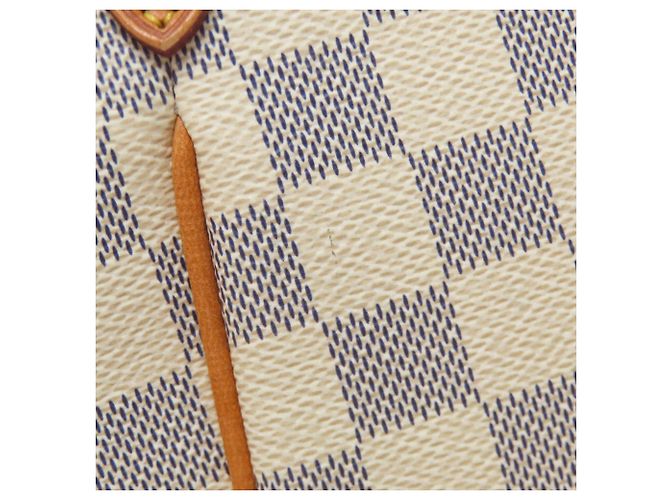 Louis Vuitton Damier Canvas Tote Bag Blau Damier ebene - Ansicht 14
